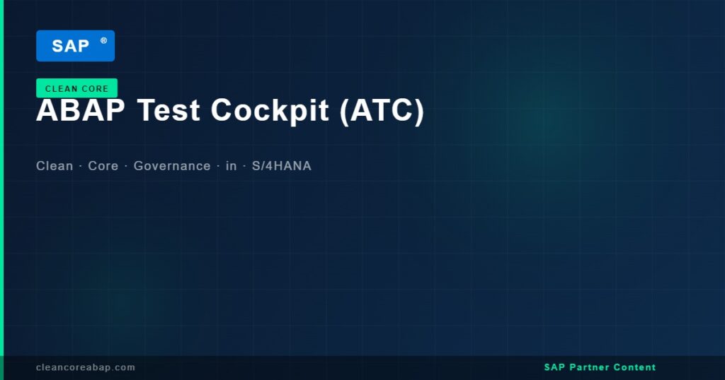 abap test cockpit (atc)