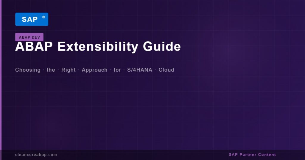 abap extensibility guide