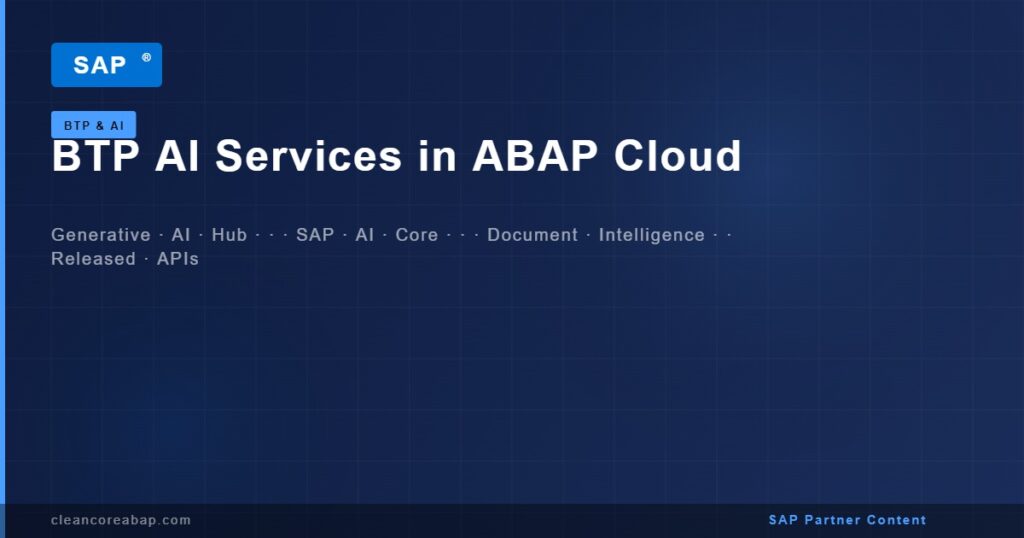 btp ai services in abap cloud