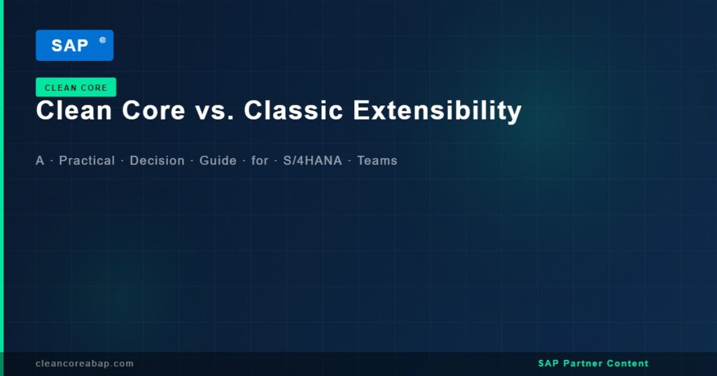 clean core vs. classic extensibility